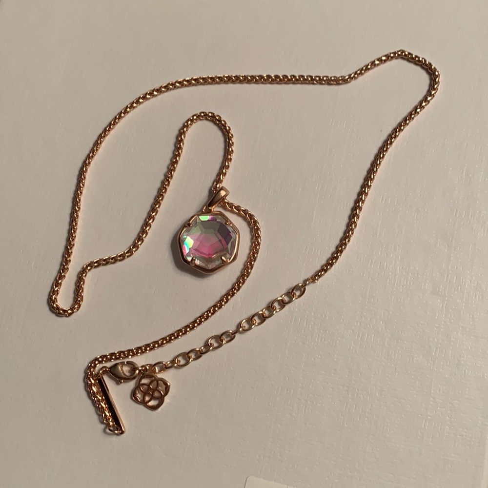 Kendra Scott Cynthia Pendant Necklace Dichroic Glass